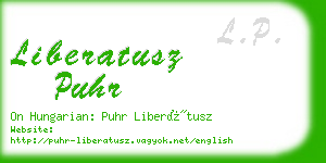 liberatusz puhr business card